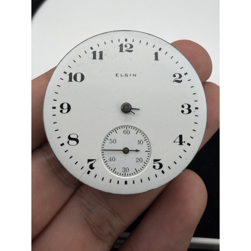 Vintage 1920s Elgin Pocket Watch Movement Only 21395763 USA